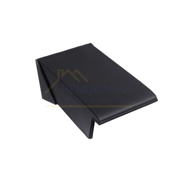 Chaperongevelpan Links 70° Monier Tuile Plat Inktzwart Mat verglaasd