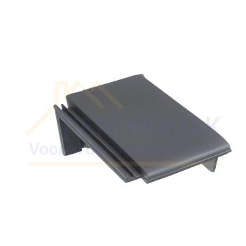 Chaperongevelpan Rechts 70° Monier Tuile Plat Platinagrijs Edelengobe