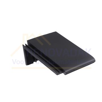 Chaperonpan 70° Monier Tuile Plat Zwart vol donker Engobe