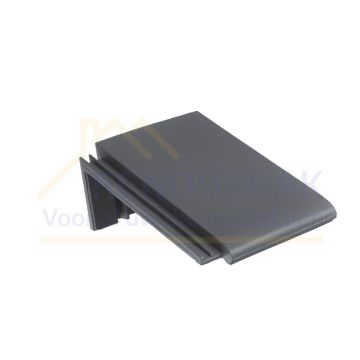 Chaperonpan 70° Monier Tuile Plat Platinagrijs Edelengobe