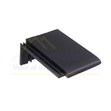 Chaperonpan 90° Monier Tuile Plat Zwart vol donker Engobe