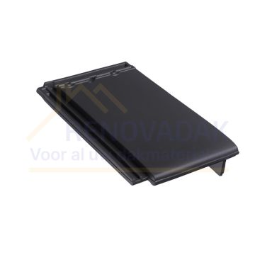 Gevelpan Rechts Monier Tuile Plat Zwart vol donker Engobe