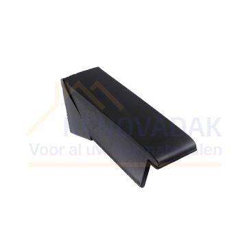 Halve Chaperongevelpan Links 70° Monier Tuile Plat Zwart vol donker Engobe