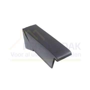 Halve Chaperongevelpan Links 70° Monier Tuile Plat Platinagrijs Edelengobe