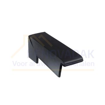 Halve Chaperongevelpan Links 90° Monier Tuile Plat Zwart vol donker Engobe