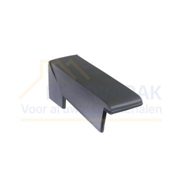 Halve Chaperongevelpan Links 90° Monier Tuile Plat Platinagrijs Edelengobe