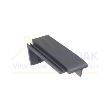 Halve Chaperongevelpan Rechts 70° Monier Tuile Plat Platinagrijs Edelengobe