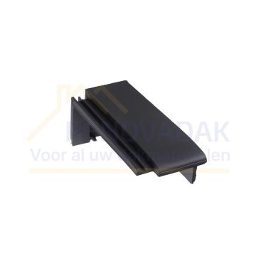 Halve Chaperongevelpan Rechts 90° Monier Tuile Plat Zwart vol donker Engobe