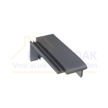 Halve Chaperongevelpan Rechts 90° Monier Tuile Plat Platinagrijs Edelengobe