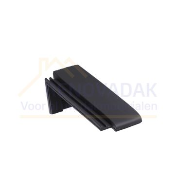 Halve Chaperonpan 70° Monier Tuile Plat Zwart vol donker Engobe