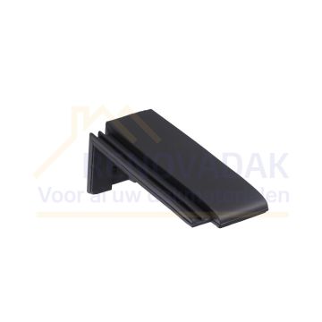 Halve Chaperonpan 90° Monier Tuile Plat Zwart vol donker Engobe