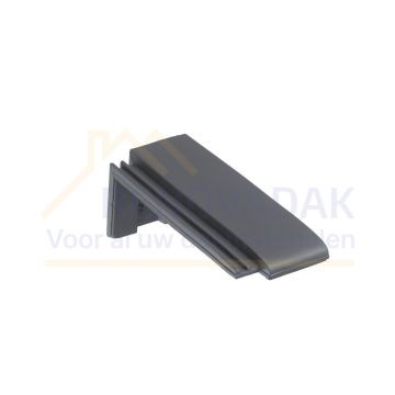 Halve Chaperonpan 90° Monier Tuile Plat Platinagrijs Edelengobe