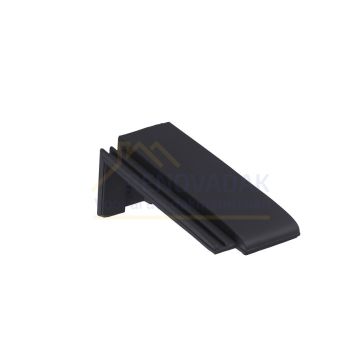 Halve Chaperonpan 90° Monier Tuile Plat Inktzwart Mat verglaasd