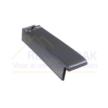 Halve Gevelpan Links Monier Tuile Plat Platinagrijs Edelengobe