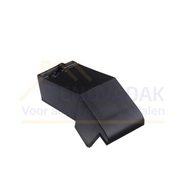 Halve Knikgevelpan Links 140° Monier Tuile Plat Zwart vol donker Engobe