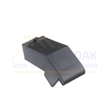 Halve Knikgevelpan Links 140° Monier Tuile Plat Platinagrijs Edelengobe