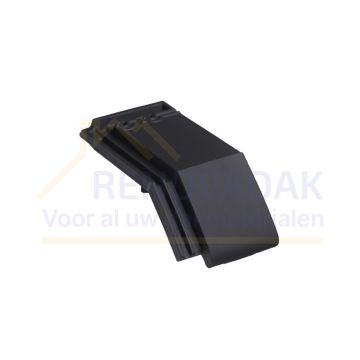 Halve Knikgevelpan Rechts 140° Monier Tuile Plat Zwart vol donker Engobe