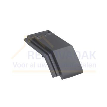 Halve Knikgevelpan Rechts 140° Monier Tuile Plat Platinagrijs Edelengobe