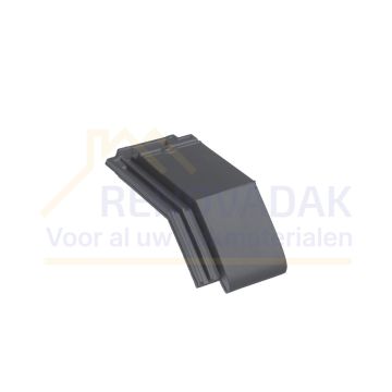 Halve Knikpan 140° Monier Tuile Plat Platinagrijs Edelengobe