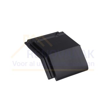 Knikpan 140° Monier Tuile Plat Zwart vol donker Engobe
