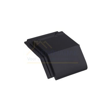Knikpan 140° Monier Tuile Plat Inktzwart Mat verglaasd