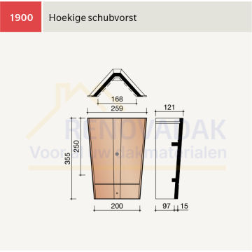 Hoekige schub Vorst Koramic Vauban Bourgogne Engobe