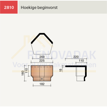 Hoekige Beginvorst Koramic Vauban Bourgogne Engobe