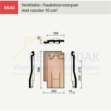 Ventilatiepan Koramic Vauban Bourgogne Engobe