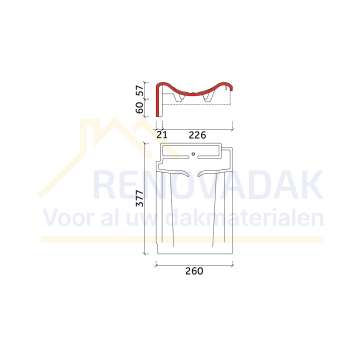 Ondergevelpan Links Monier VH-Variabel Plus