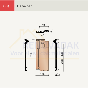 Halve pan Koramic VHV Klassiek