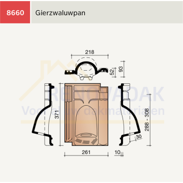 Gierzwaluw Vogelpan Koramic VHV Klassiek Blauw Gesmoord