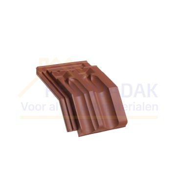 Knikgevelpan Rechts 140° Monier Vlakke Mulden Natuurrood Naturel